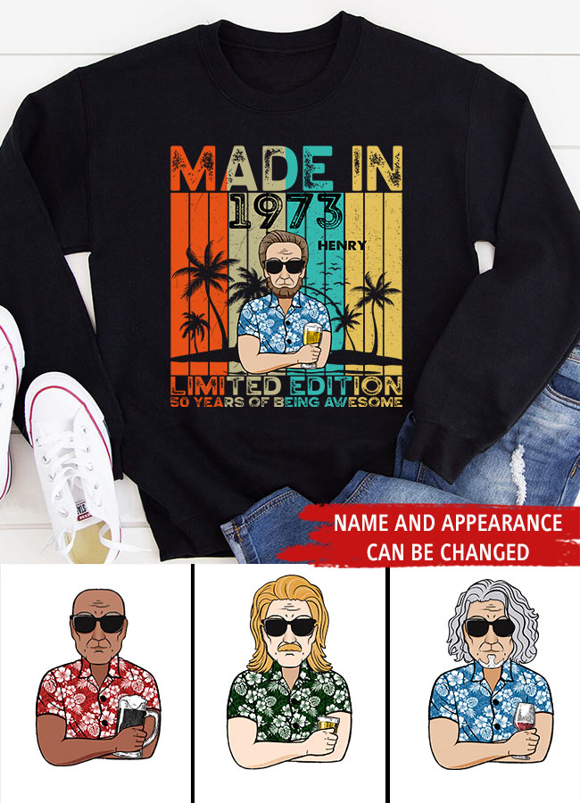 Personalized Birthday T Shirt, Chapter 50, Fabulous Since 1973 50th Birthday Unique T Shirt For Man, Made In 1973,  Limited Edition 50 Years Of Being Awesome