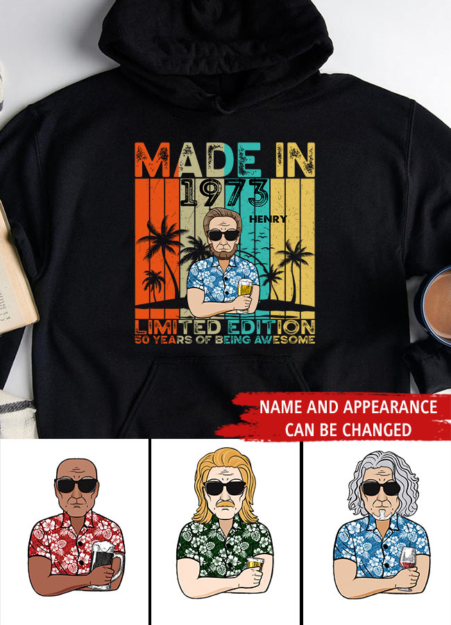 Personalized Birthday T Shirt, Chapter 50, Fabulous Since 1973 50th Birthday Unique T Shirt For Man, Made In 1973,  Limited Edition 50 Years Of Being Awesome