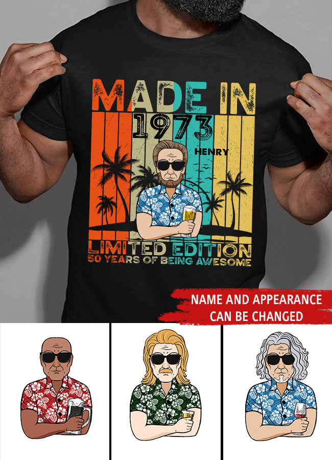 Personalized Birthday T Shirt, Chapter 50, Fabulous Since 1973 50th Birthday Unique T Shirt For Man, Made In 1973,  Limited Edition 50 Years Of Being Awesome
