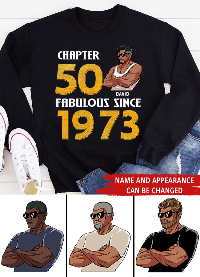50th Birthday Shirts, Custom Birthday Shirts, Turning 50 Shirt, Gifts For Men Turning 50, 50 And Fabulous Shirt, 1973 Shirt, 50th Birthday Shirts For Him