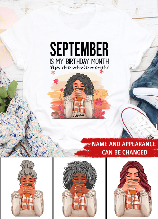 September Birthday Shirt, Custom Birthday Shirt, Queens are Born In September, September Birthday Shirts For Woman, September Birthday Gifts