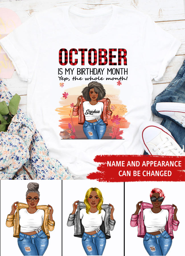 October Birthday Shirt, Custom Birthday Shirt, Queens are Born In October, October Birthday Shirts For Woman, October Birthday Gifts