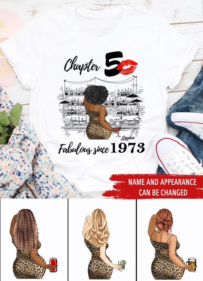 50th Birthday Shirts, Custom Birthday Shirts, Turning 50 Shirt, Gifts For Women Turning 50, 50 And Fabulous Shirt, 1973 Shirt, 50th Birthday Shirts For Her