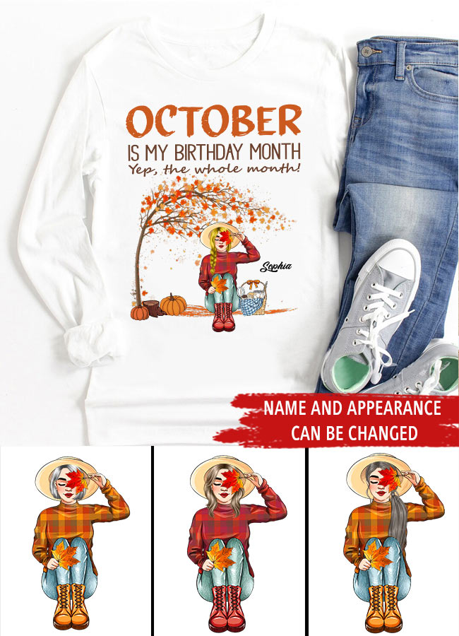 October Birthday Shirt, Custom Birthday Shirt, Queens are Born In October, October Birthday Shirts For Woman, October Birthday Gifts, Fall Season
