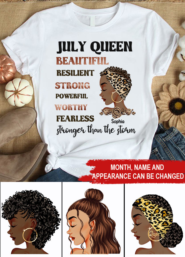 July Birthday Shirt, Custom Birthday Shirt, Queens Are Born In July, July Birthday Shirts For Woman, July Birthday Gifts