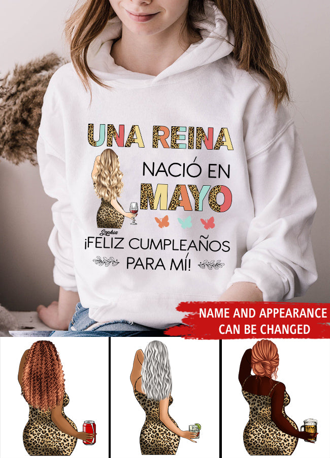 Camisa De Cumpleaños De Mayo, Camisa De Cumpleaños Personalizada, Reinas Nacidas En Mayo, Regalos De Cumpleaños De Mayo, Camisas De Mayo Para Mujeres