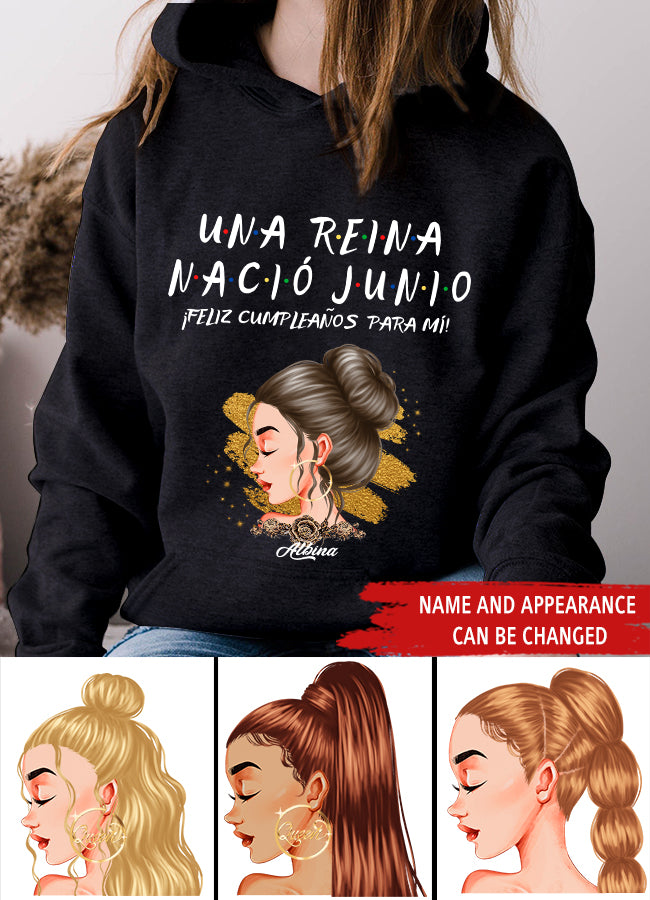 Camisa De Cumpleaños De Junio, Camisa De Cumpleaños Personalizada, Reinas Nacidas En Junio, Regalos De Cumpleaños De Junio, Camisas De Junio Para Mujeres