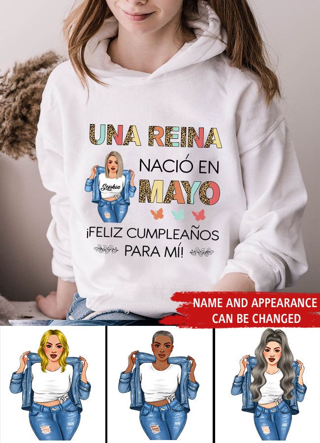 Camisa De Cumpleaños De Mayo, Camisa De Cumpleaños Personalizada, Reinas Nacidas En Mayo, Regalos De Cumpleaños De Mayo, Camisas De Mayo Para Mujeres