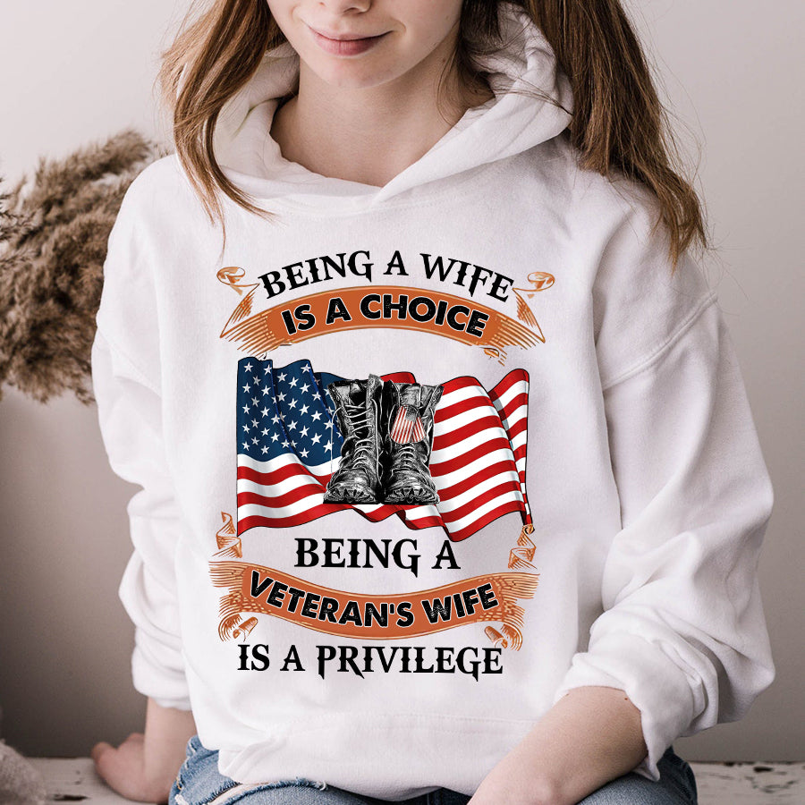 Veteran Wife shirt, Veteran T Shirt, Army veteran shirts, Wife Lover Veteran Gift For Women