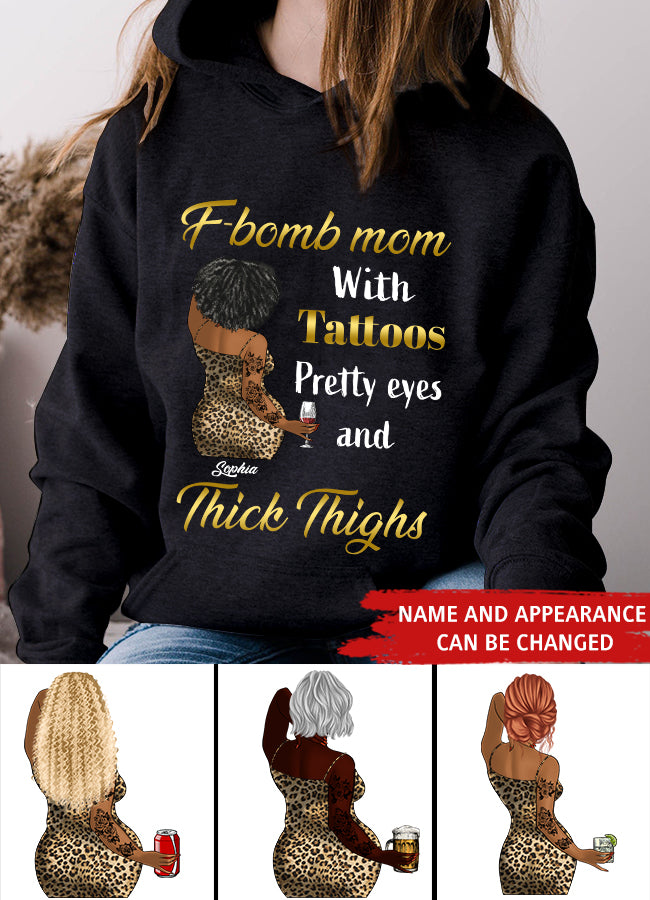 F-Bomb Mom With Tattoos, Custom Mothers Day Shirt, Mother&#39;s Day T Shirt, F Bomb Mom With Tattoos Shirt, Mom Life Skull Shirt, Mother&#39;s Day Tee Shirts, Mother Day Gift