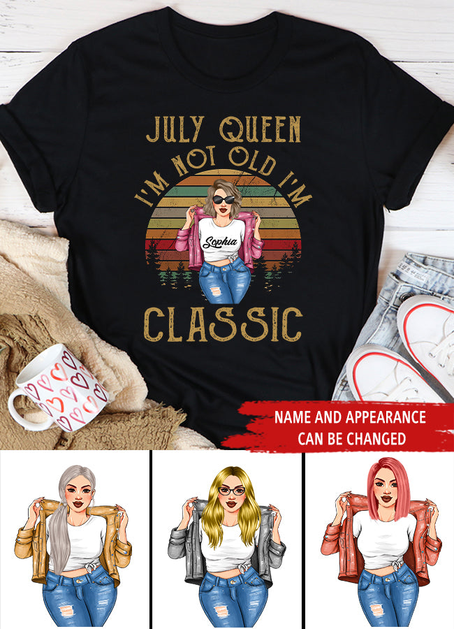 July Birthday Shirt, July Queen Custom Birthday Shirt, Queens Born In July, July Birthday Shirts For Woman, July Birthday Gifts