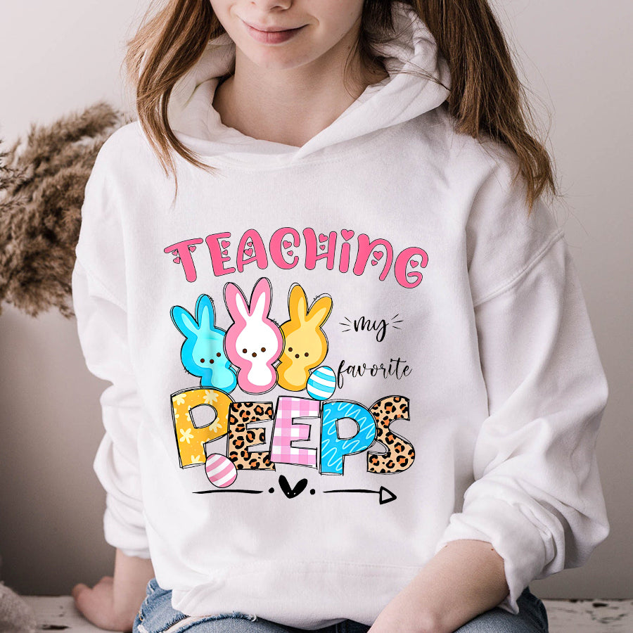 Easter Shirt Cute Teaching My Favorite Peeps Happy Easter Day Teacher T-Shirt Funny Easter Gift