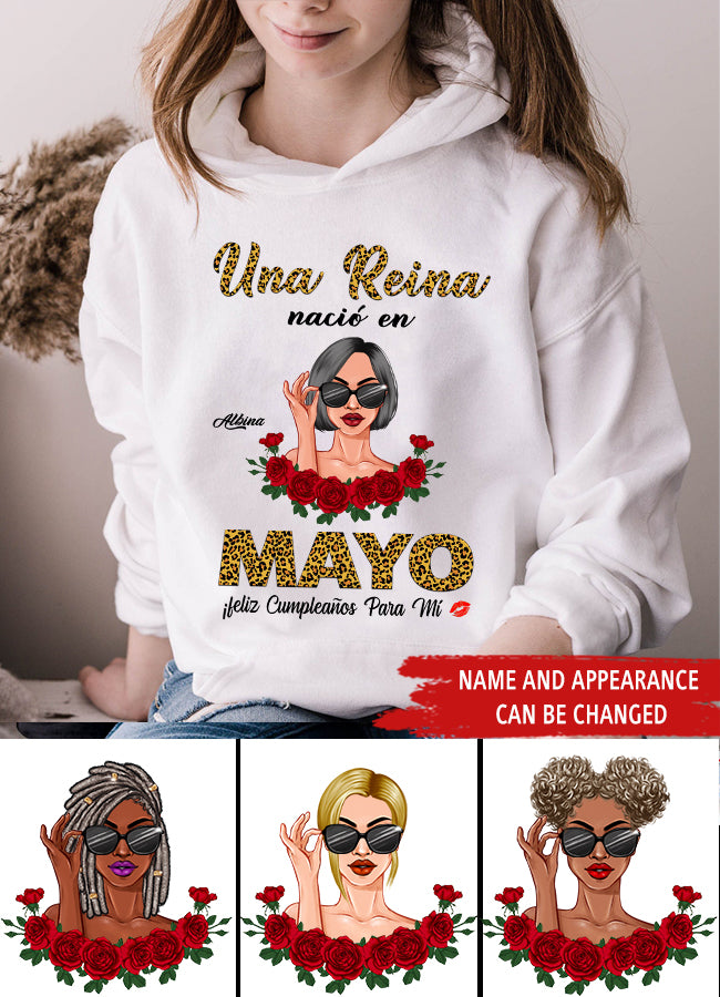 Camisa De Cumpleaños De Mayo, Camisa De Cumpleaños Personalizada, Reinas Nacidas En Mayo, Regalos De Cumpleaños De Mayo, Camisas De Mayo Para Mujeres