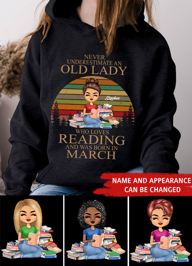 March Birthday Shirt, Custom Birthday Shirt, Queens Born In March, March Birthday Gifts, March shirts for Woman, Book Lover Shirt, Reading Gifts Cotton Shirt, Just A Girl Who Loves Books