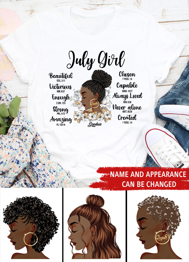 July Birthday Shirt, Custom Birthday Shirt, Queens Born In July, July Birthday Gifts, July Shirts For Woman