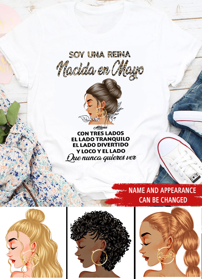 Camisa De Cumpleaños De Mayo, Camisa De Cumpleaños Personalizada, Reinas Nacidas En Mayo, Regalos De Cumpleaños De Mayo, Camisas De Mayo Para Mujeres