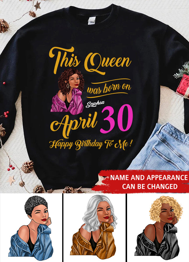 April Birthday Shirt, Custom Birthday Shirt, Queens Born In April, April Birthday Gifts, April shirts for Woman