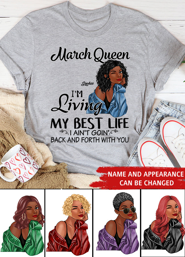 March Birthday Shirt, Custom Birthday Shirt, Queens Born In March, March Birthday Gifts, March shirts for Woman