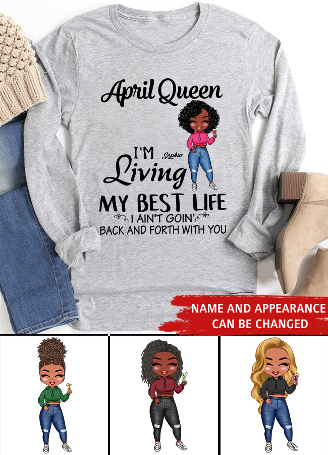 April Birthday Shirt, Custom Birthday Shirt, Queens Born In April, April Birthday Gifts, April shirts for Woman