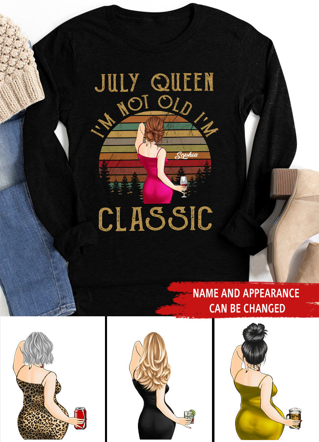 July Birthday Shirt, July Queen Custom Birthday Shirt, Queens Born In July, July Birthday Shirts For Woman, July Birthday Gifts