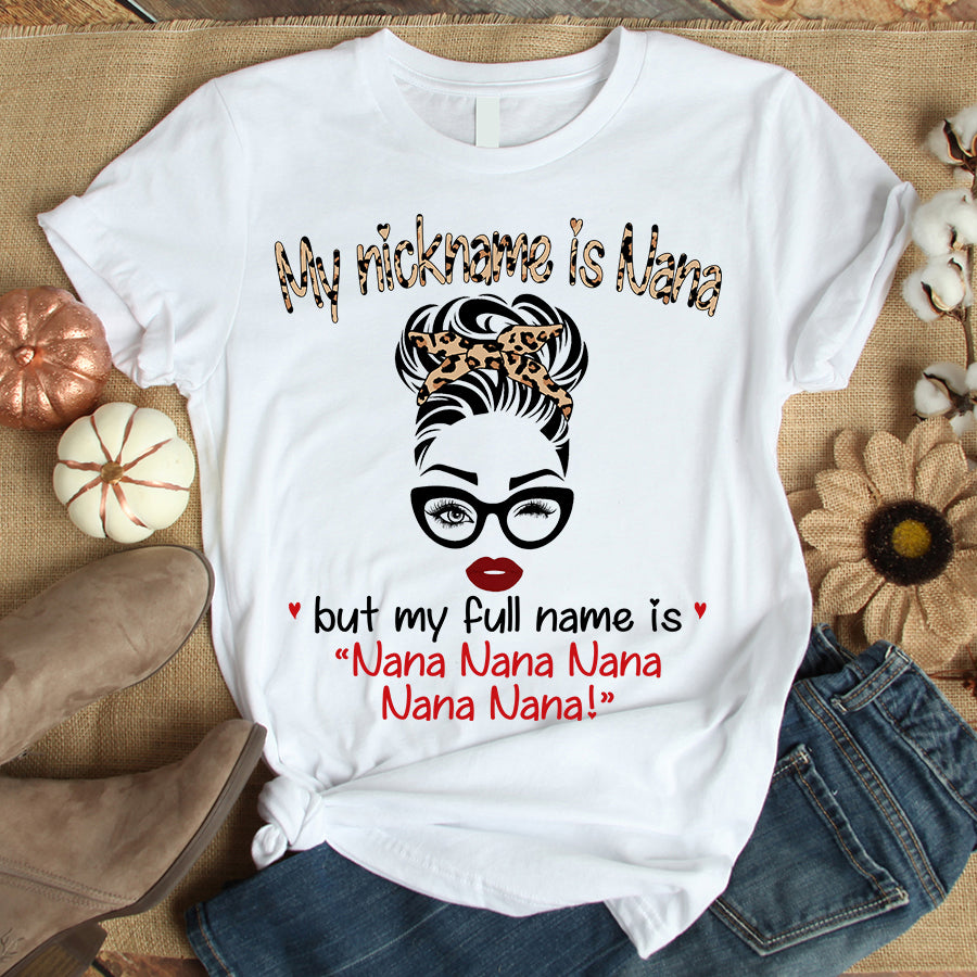 Mom Shirt, NaNa Shirt, Mother‘s Day Tee Shirts, Funny Mothers Day Shirts, Leopard Design Shirt, Mother Day Gift