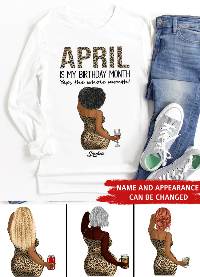 April Birthday Shirt, Custom Birthday Shirt, Queens Born In April, April Birthday Gifts, April shirts for Woman