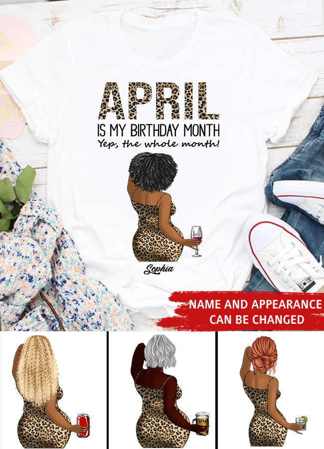 April Birthday Shirt, Custom Birthday Shirt, Queens Born In April, April Birthday Gifts, April shirts for Woman