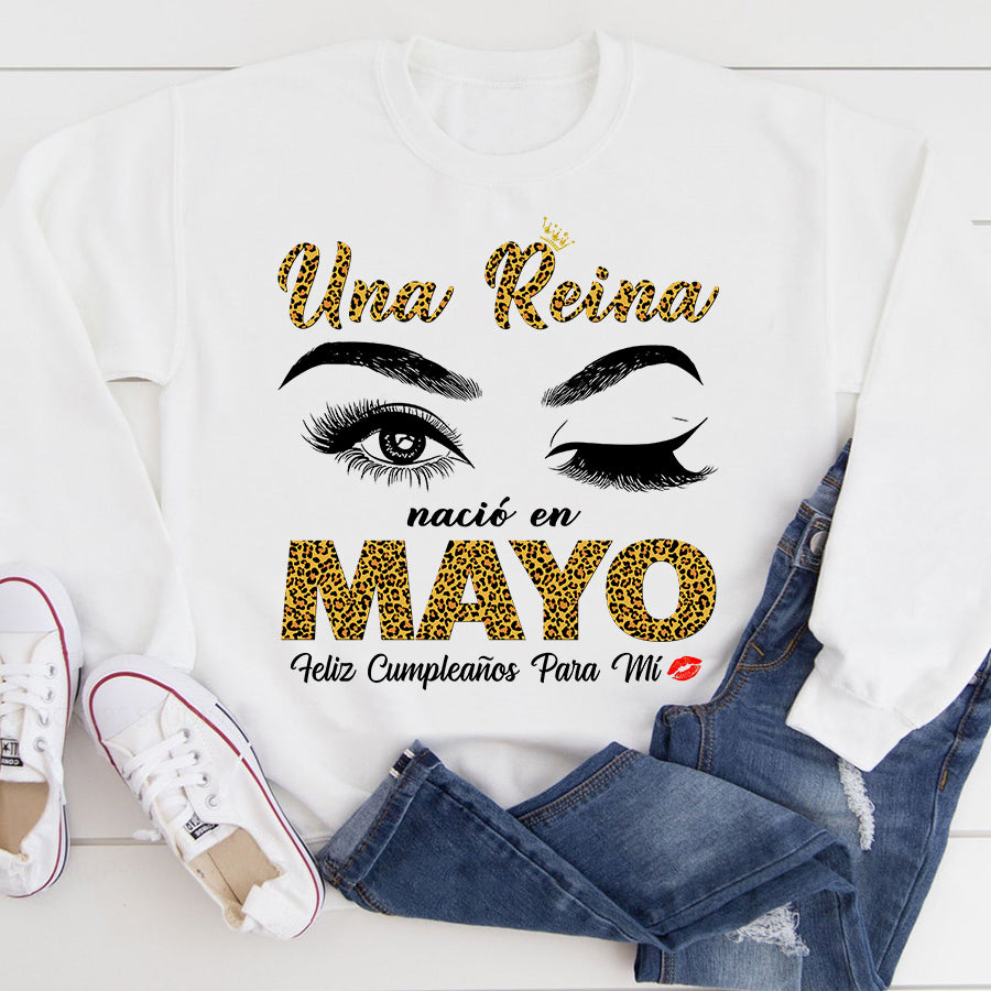 Camisa De Cumpleaños De Mayo, Camisa De Cumpleaños Personalizada, Reinas Nacidas En Mayo, Regalos De Cumpleaños De Mayo, Camisas De Mayo Para Mujeres