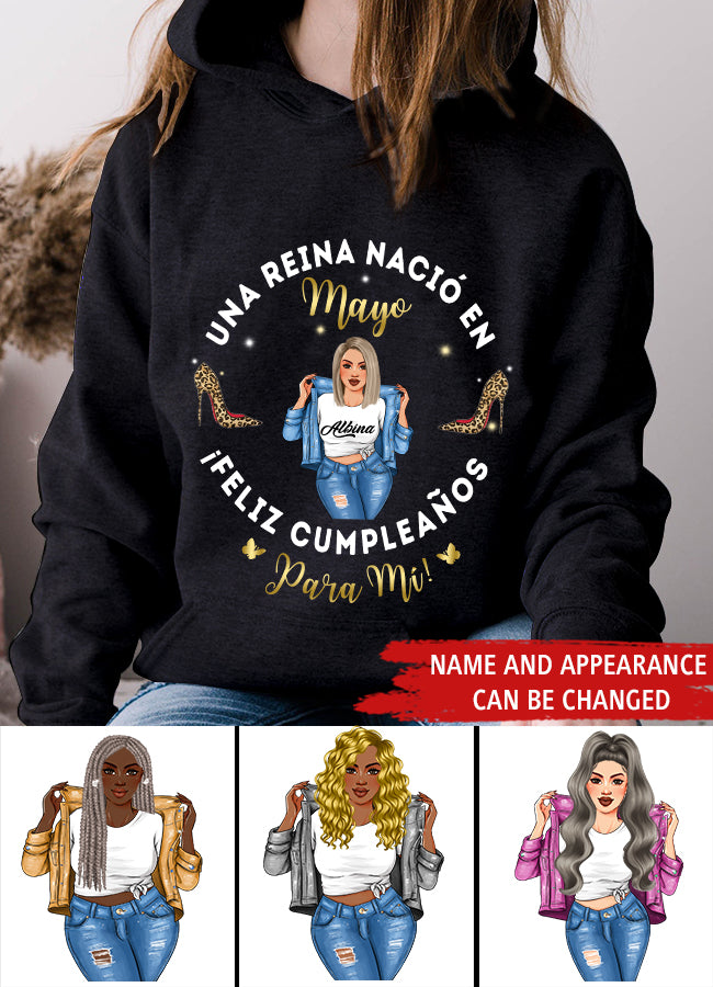 Camisa De Cumpleaños De Mayo, Camisa De Cumpleaños Personalizada, Reinas Nacidas En Mayo, Regalos De Cumpleaños De Mayo, Camisas De Mayo Para Mujeres