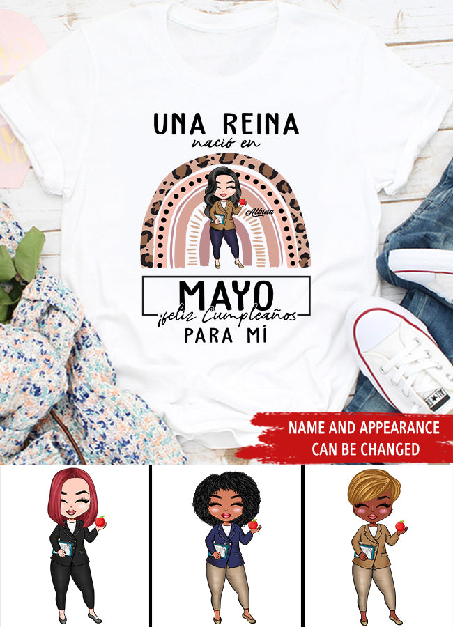 Camisa De Cumpleaños De Mayo, Camisa De Cumpleaños Personalizada, Reinas Nacidas En Mayo, Regalos De Cumpleaños De Mayo, Camisas De Mayo Para Mujeres