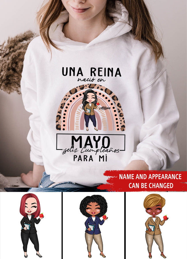 Camisa De Cumpleaños De Mayo, Camisa De Cumpleaños Personalizada, Reinas Nacidas En Mayo, Regalos De Cumpleaños De Mayo, Camisas De Mayo Para Mujeres