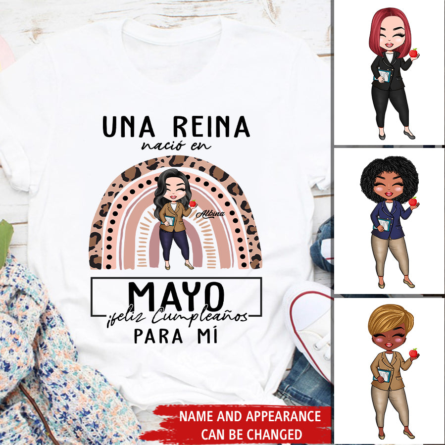Camisa De Cumpleaños De Mayo, Camisa De Cumpleaños Personalizada, Reinas Nacidas En Mayo, Regalos De Cumpleaños De Mayo, Camisas De Mayo Para Mujeres
