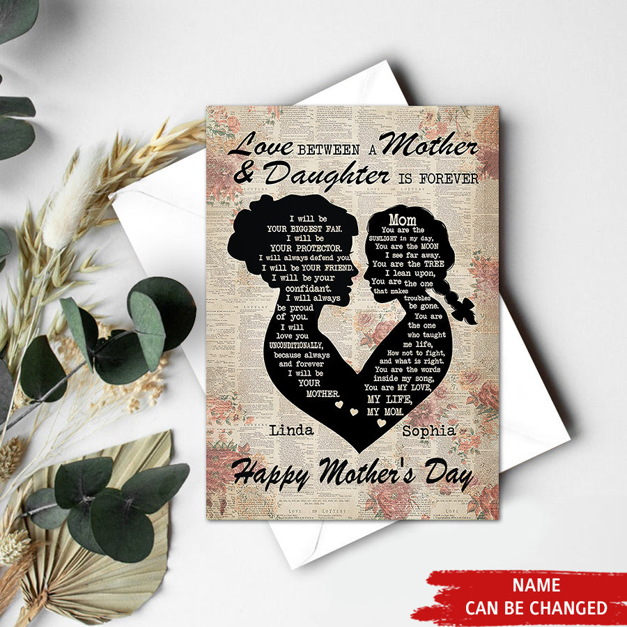 Custom Mothers Day Card - Mother's Day Gift Cards - Happy Mothers Day Card - Mom's Card - Mother's Day Gift From Daughter - Mother Day Gift