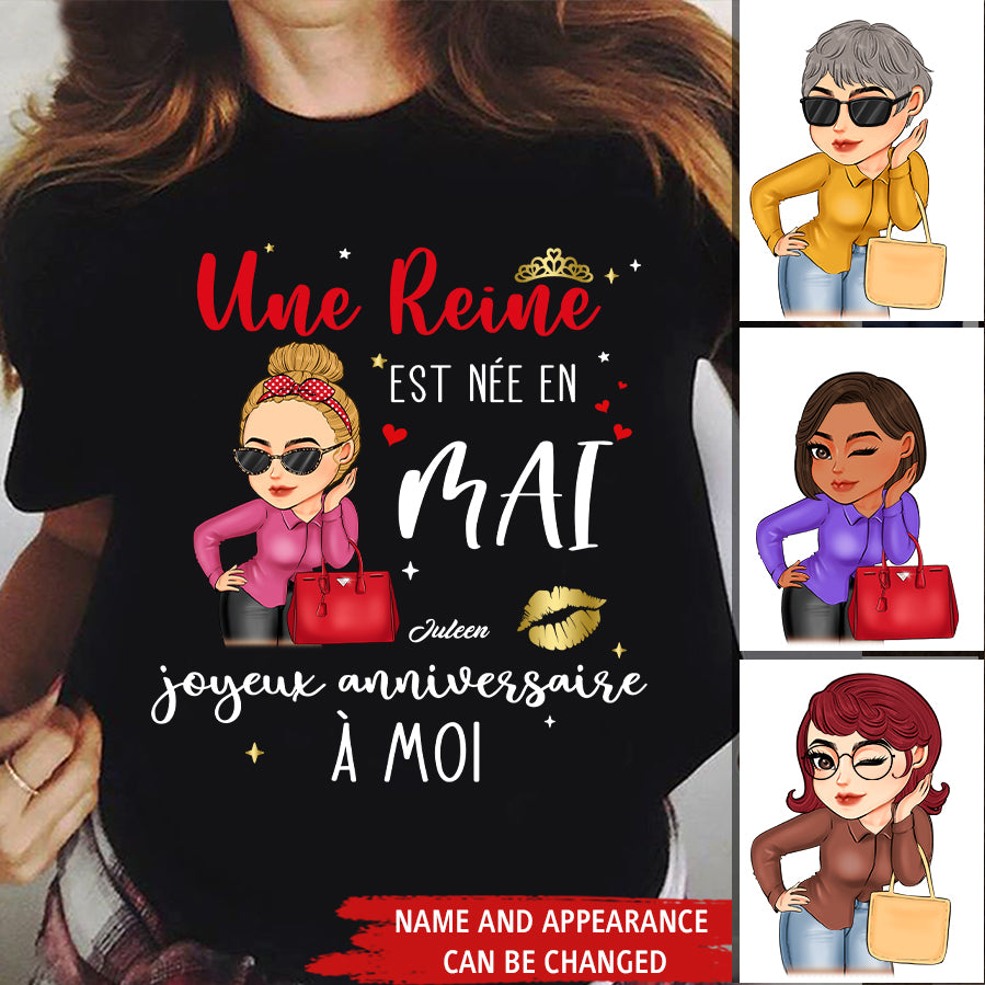 Chemise D&#39;anniversaire De Mai, Chemise D&#39;anniversaire Personnalisée, Reines Nées En Mai, Cadeaux D&#39;anniversaire De Mai, Chemises De Mai Pour Les Femmes