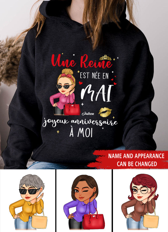 Chemise D&#39;anniversaire De Mai, Chemise D&#39;anniversaire Personnalisée, Reines Nées En Mai, Cadeaux D&#39;anniversaire De Mai, Chemises De Mai Pour Les Femmes