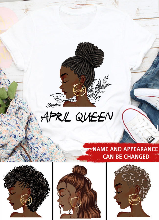 April Birthday Shirt, Custom Birthday Shirt, Queens Born In April, April Birthday Gifts, April shirts for Woman