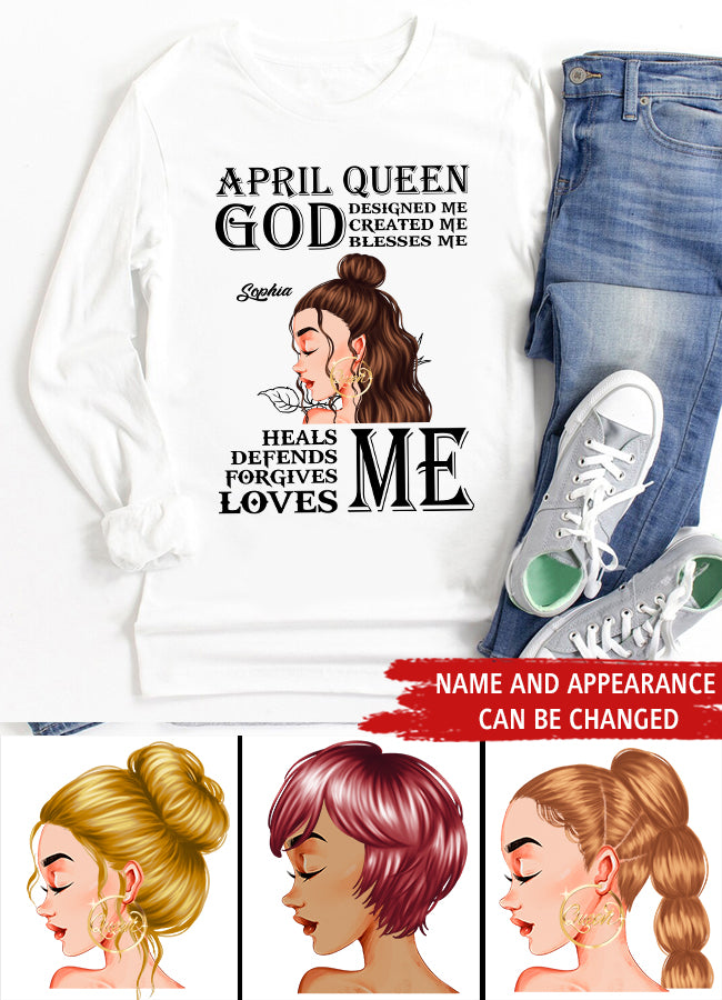 April Birthday Shirt, Custom Birthday Shirt, Queens Born In April, April Birthday Gifts, April shirts for Woman