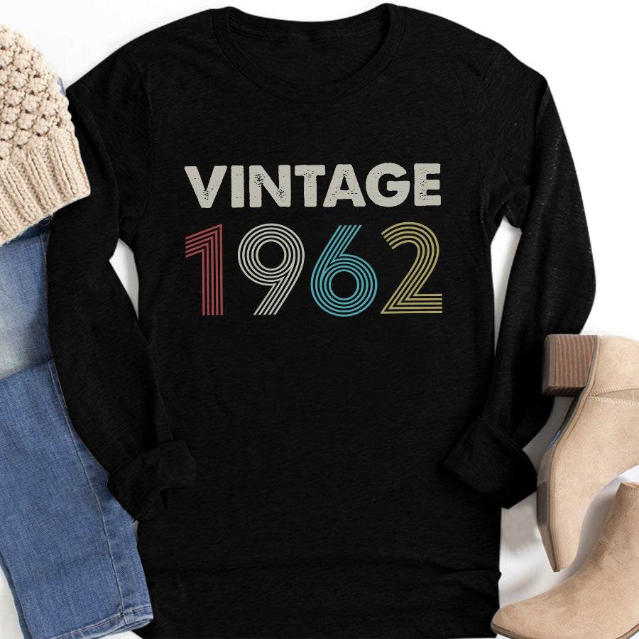Vintage 1962 Shirt, 60th Birthday Shirt, Gifts For 60 Years Old, 60 And Fabulous Shirt, Turning 60 And Fabulous Birthday Cotton Shirt