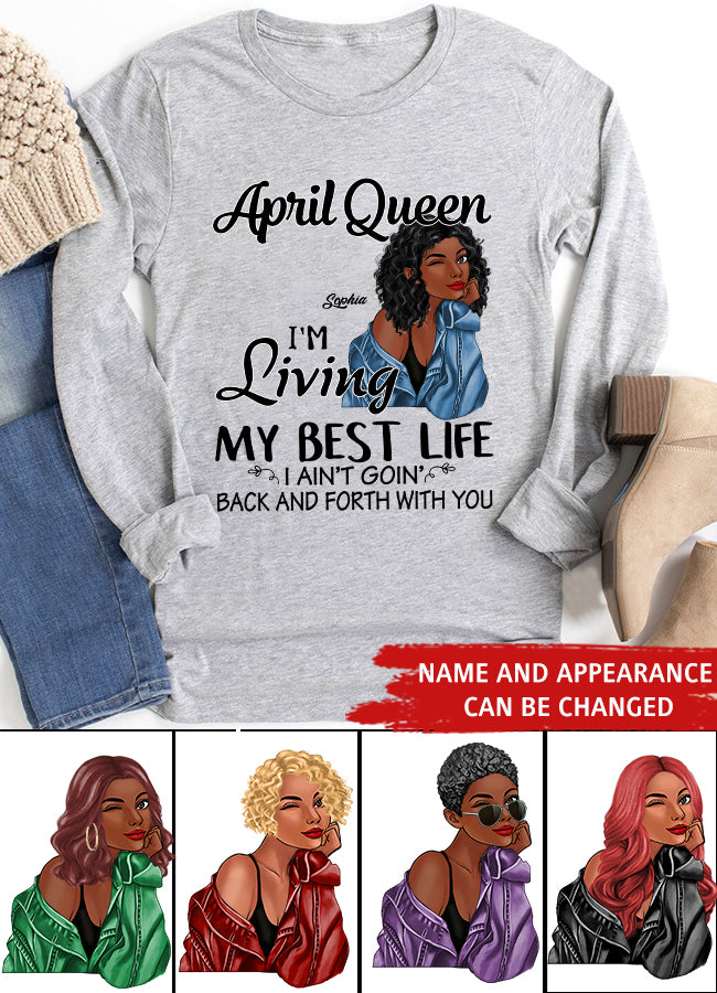 April Birthday Shirt, Custom Birthday Shirt, Queens Born In April, April Birthday Gifts, April shirts for Woman