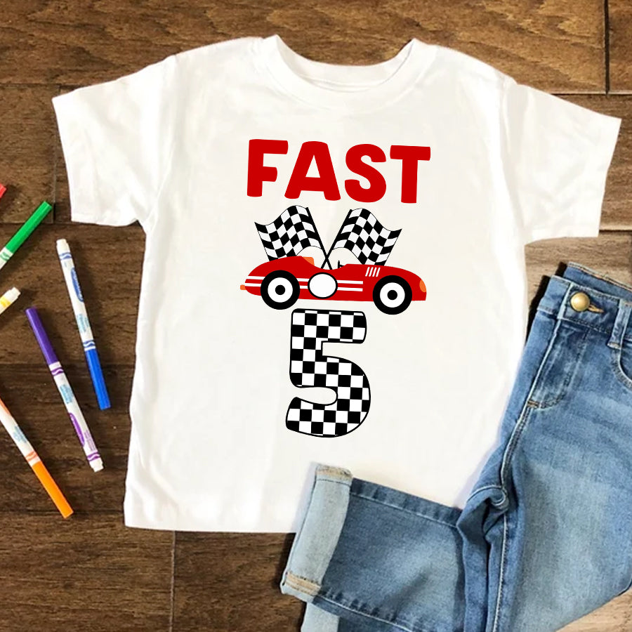 5th Birthday Shirt, Car Birthday Shirt, Five Birthday Shirt, 5th Birthday T Shirt, Baby Shirt