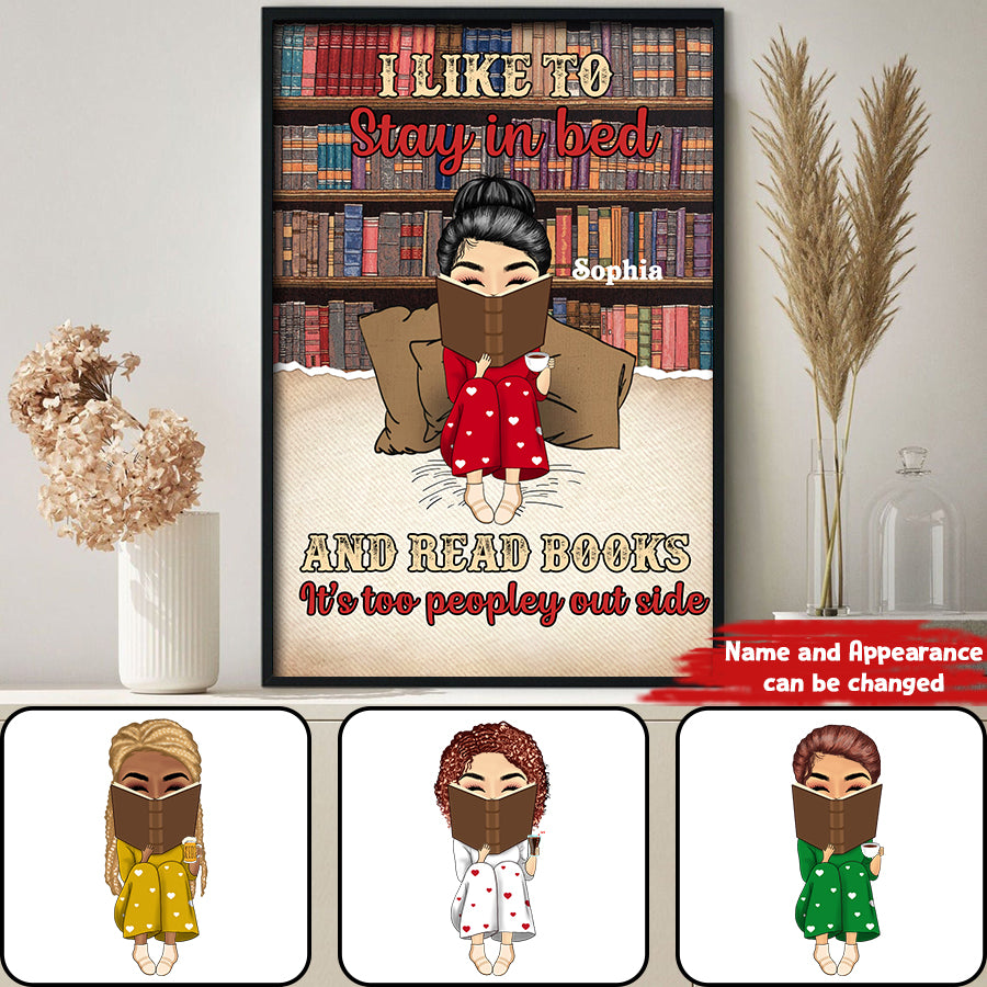 A Girl Who Loves Books Reading - Reading Gift - Personalized Custom Poster