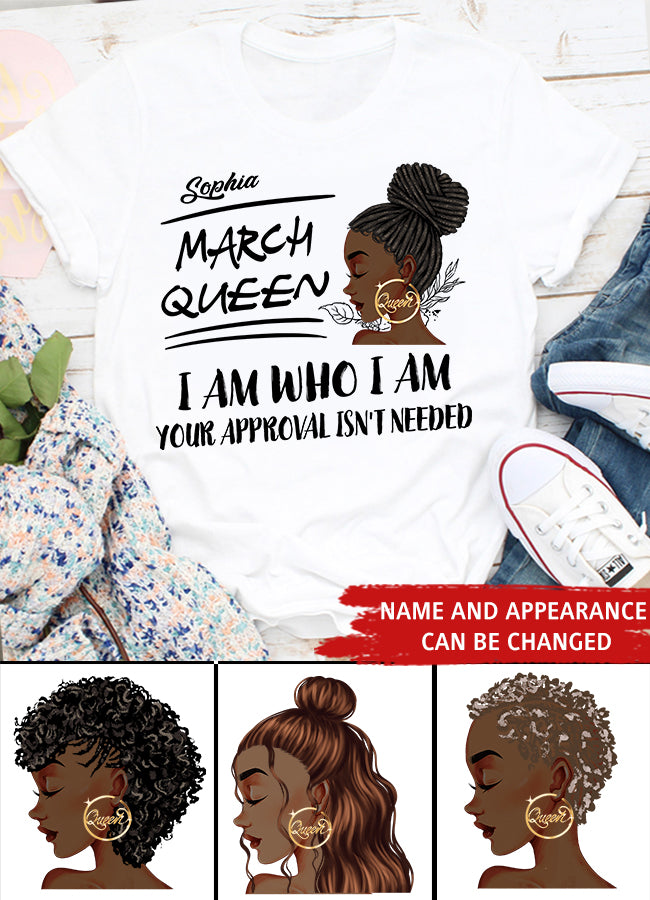 March Birthday Shirt, Custom Birthday Shirt, Queens Born In March, March Birthday Gifts, March shirts for Woman