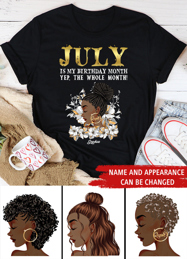 July Birthday Shirt, July Queen Custom Birthday Shirt, Queens Born In July, July Birthday Shirts For Woman, July Birthday Gifts