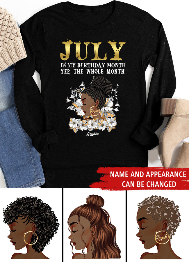 July Birthday Shirt, July Queen Custom Birthday Shirt, Queens Born In July, July Birthday Shirts For Woman, July Birthday Gifts