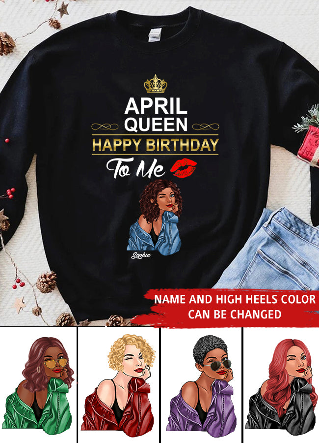 April Birthday Shirt, Custom Birthday Shirt, Queens Born In April, April Birthday Shirts For Woman, April Birthday Gifts