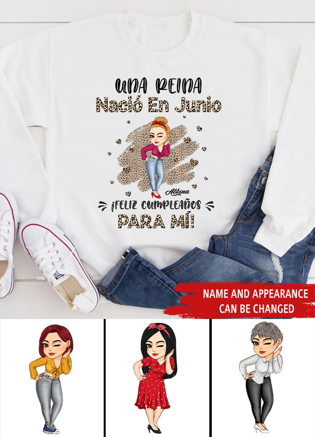 Camisa De Cumpleaños De Junio, Camisa De Cumpleaños Personalizada, Reinas Nacidas En Junio, Regalos De Cumpleaños De Junio, Camisas De Junio Para Mujeres