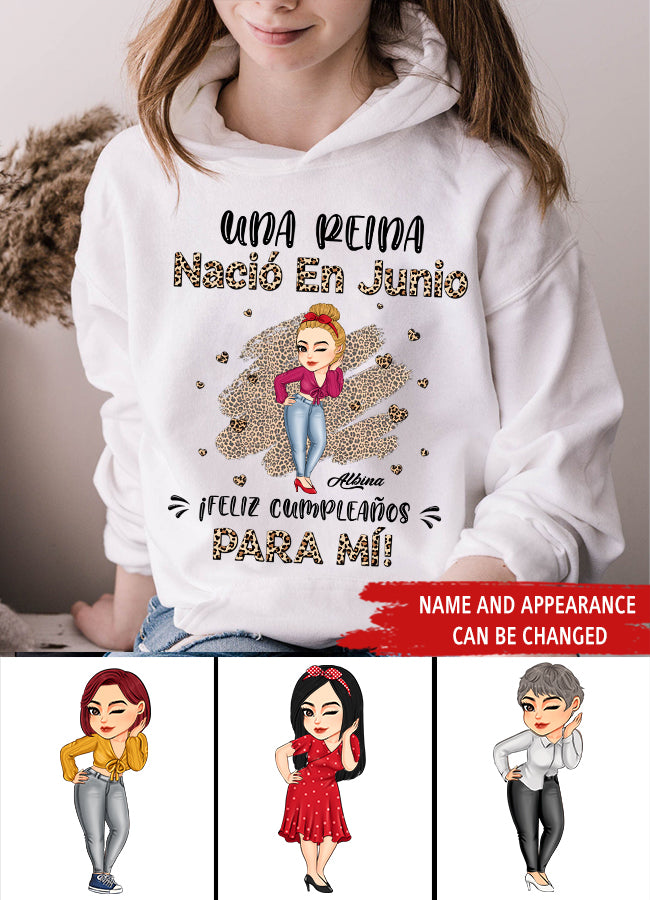 Camisa De Cumpleaños De Junio, Camisa De Cumpleaños Personalizada, Reinas Nacidas En Junio, Regalos De Cumpleaños De Junio, Camisas De Junio Para Mujeres