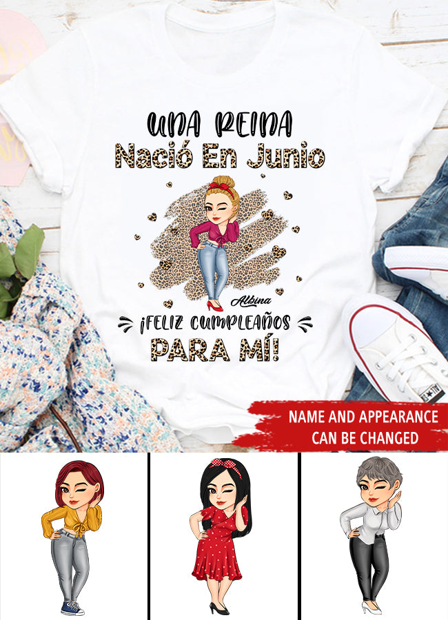 Camisa De Cumpleaños De Junio, Camisa De Cumpleaños Personalizada, Reinas Nacidas En Junio, Regalos De Cumpleaños De Junio, Camisas De Junio Para Mujeres