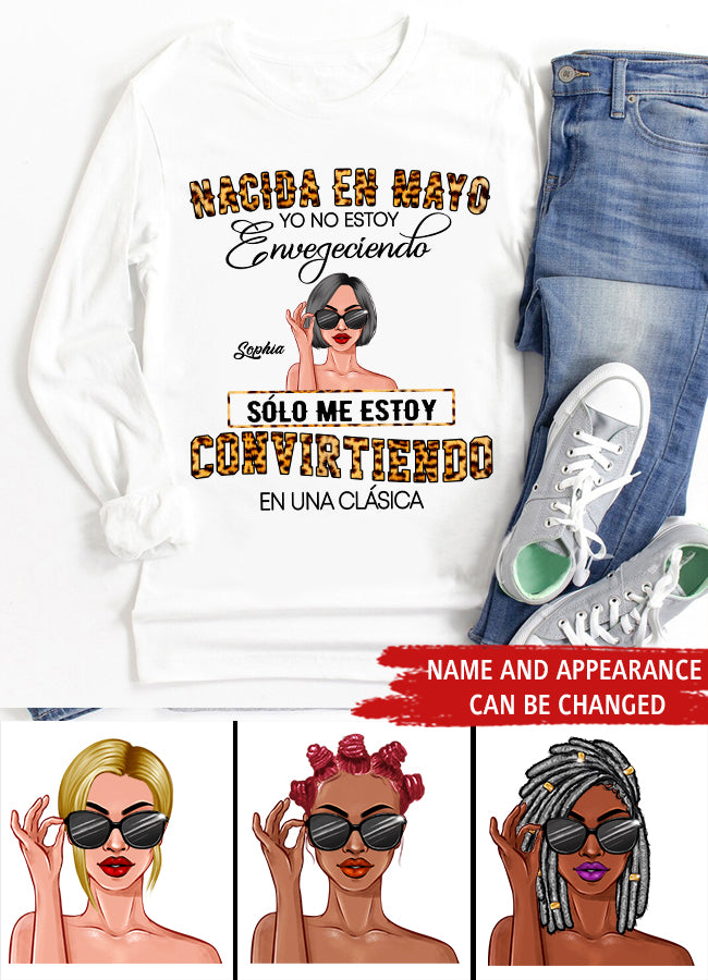 Camisa De Cumpleaños De Mayo, Camisa De Cumpleaños Personalizada, Reinas Nacidas En Mayo, Regalos De Cumpleaños De Mayo, Camisas De Mayo Para Mujeres