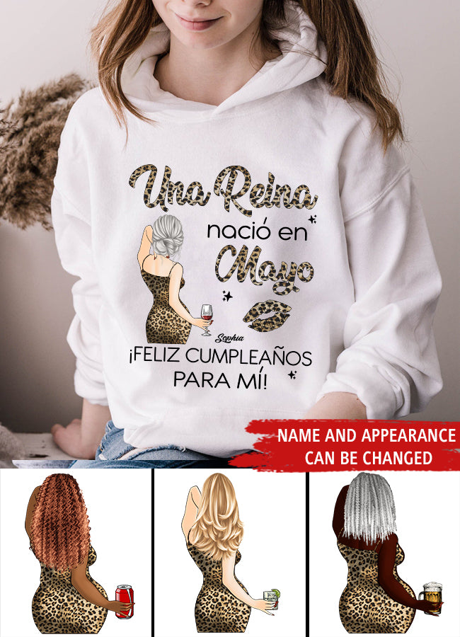 Camisa De Cumpleaños De Mayo, Camisa De Cumpleaños Personalizada, Reinas Nacidas En Mayo, Regalos De Cumpleaños De Mayo, Camisas De Mayo Para Mujeres